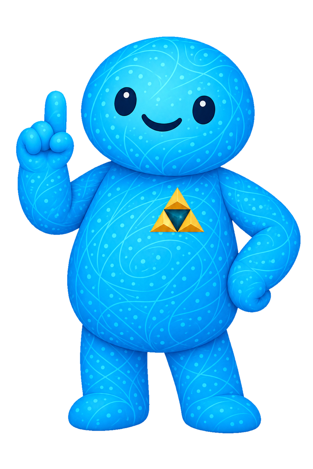 Triforce mascot highlighting a key takeaway